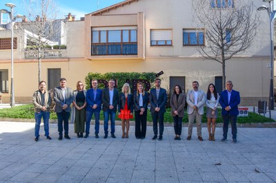 La delegada con el gobierno local (foto: Ayuntamiento de Rubí - Localpres).