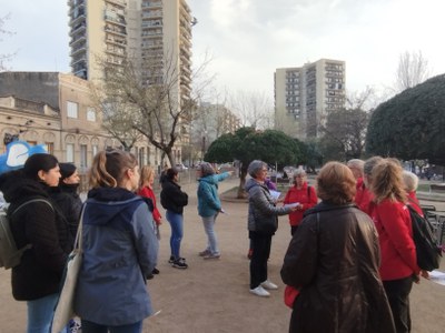 Un momento de la marcha exploratoria del 21 de marzo (foto: Ayuntamiento de Rubí).